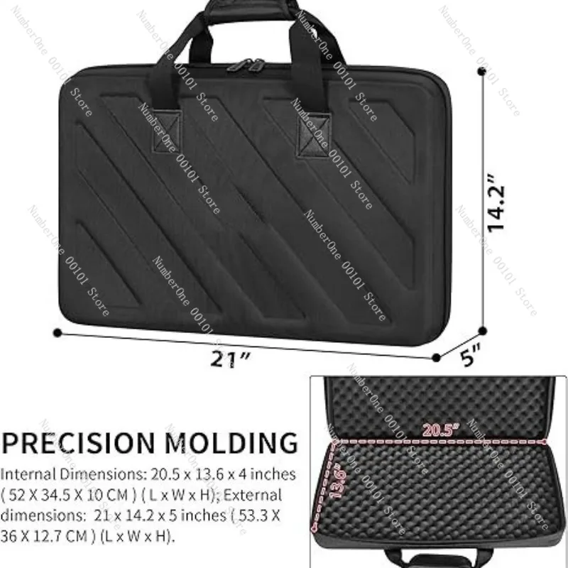DJ Controller Storage Bag, Compatible with Pioneer and Portable Dual-channel Controllers, Black Protective Carry Bag, Home