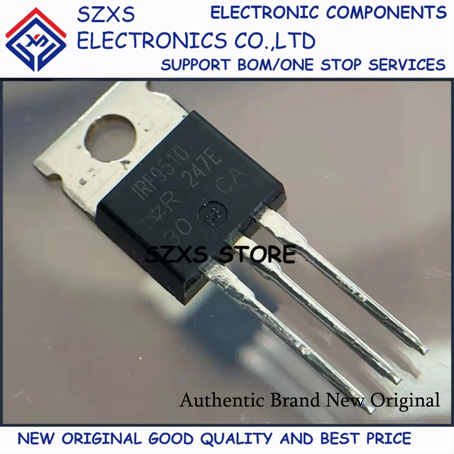New Original 10Pcs IRF9510 IRF9510PBF TO-220 100V 2.8A MOSFET Field Effect Transistor In Stock Electronic Component Good Quality