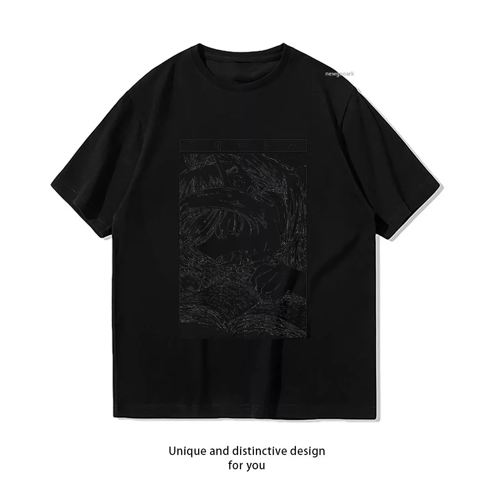 Beyond Journey's End Manga Sousou No Frieren Vintage T-shirt Summer Cotton Woman Man Graphic T Shirts Adult O-neck Breathable