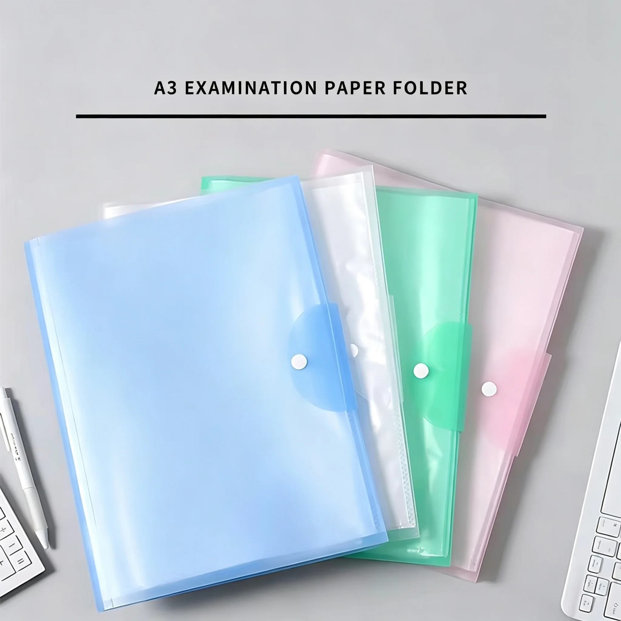 A3 Test Paper Folder Storage Book Transparent Folder Multi-layer File Bag