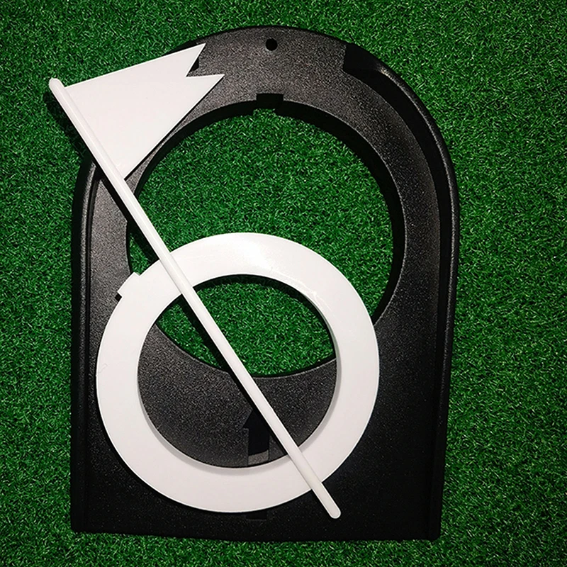 Entraîneur de mise de Golf en salle avec trou, Putter de drapeau, aide à la pratique verte, aide à l'entraînement en plein air dans la maison, trou réglable