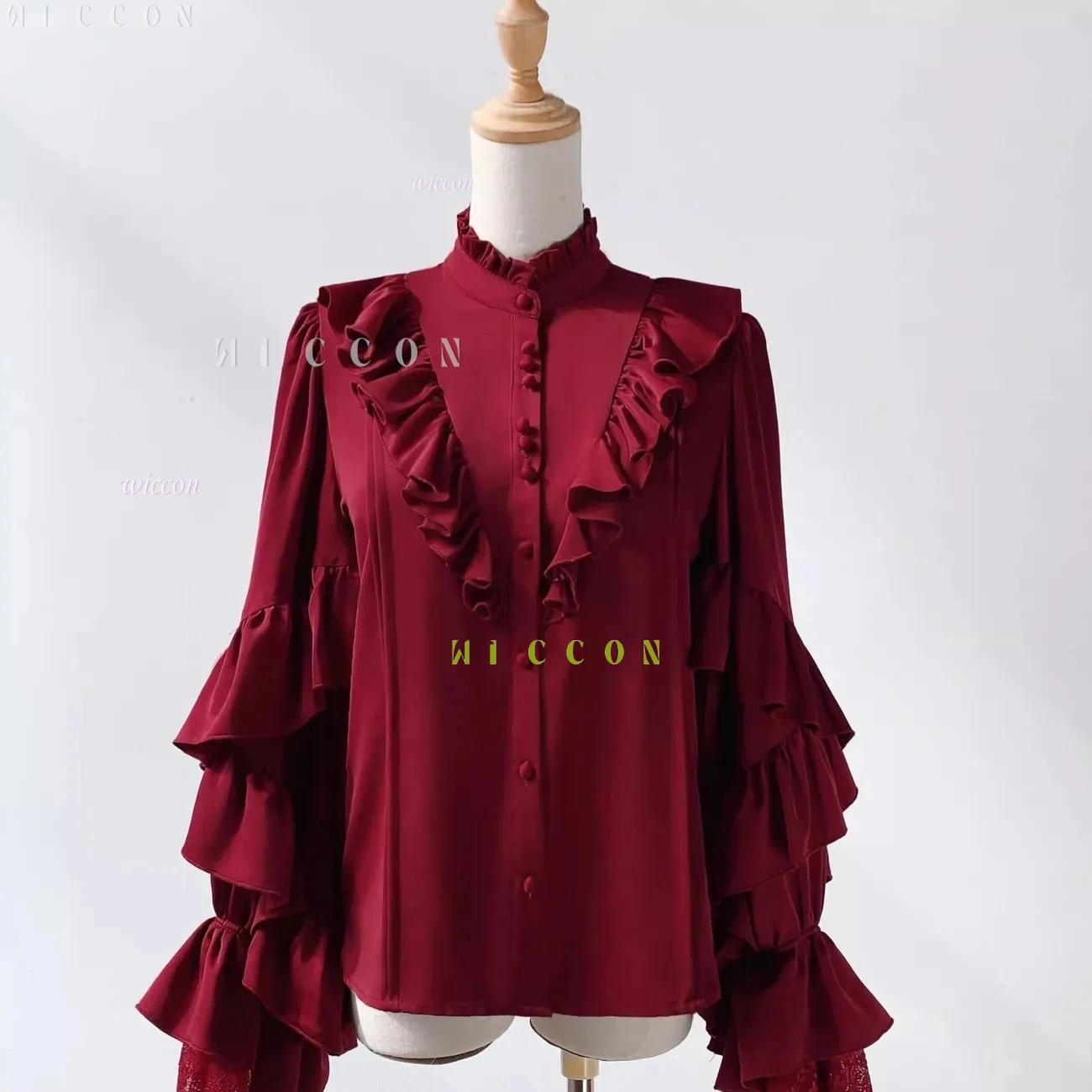 

Love CoCos Store Ouji Fashion Jirai Kei Винтаж Средневековая Лолита Готический Вампир Косплей Наряд Суд Блузка с рукавами «летучая мышь» Принц