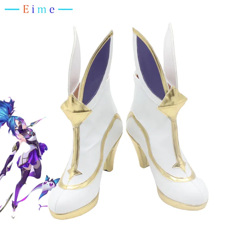 

Akali Cosplay Shoes Game LOL Star Guardian Cosplay Prop PU Leather Shoes Halloween Carnival Boots Custom Made