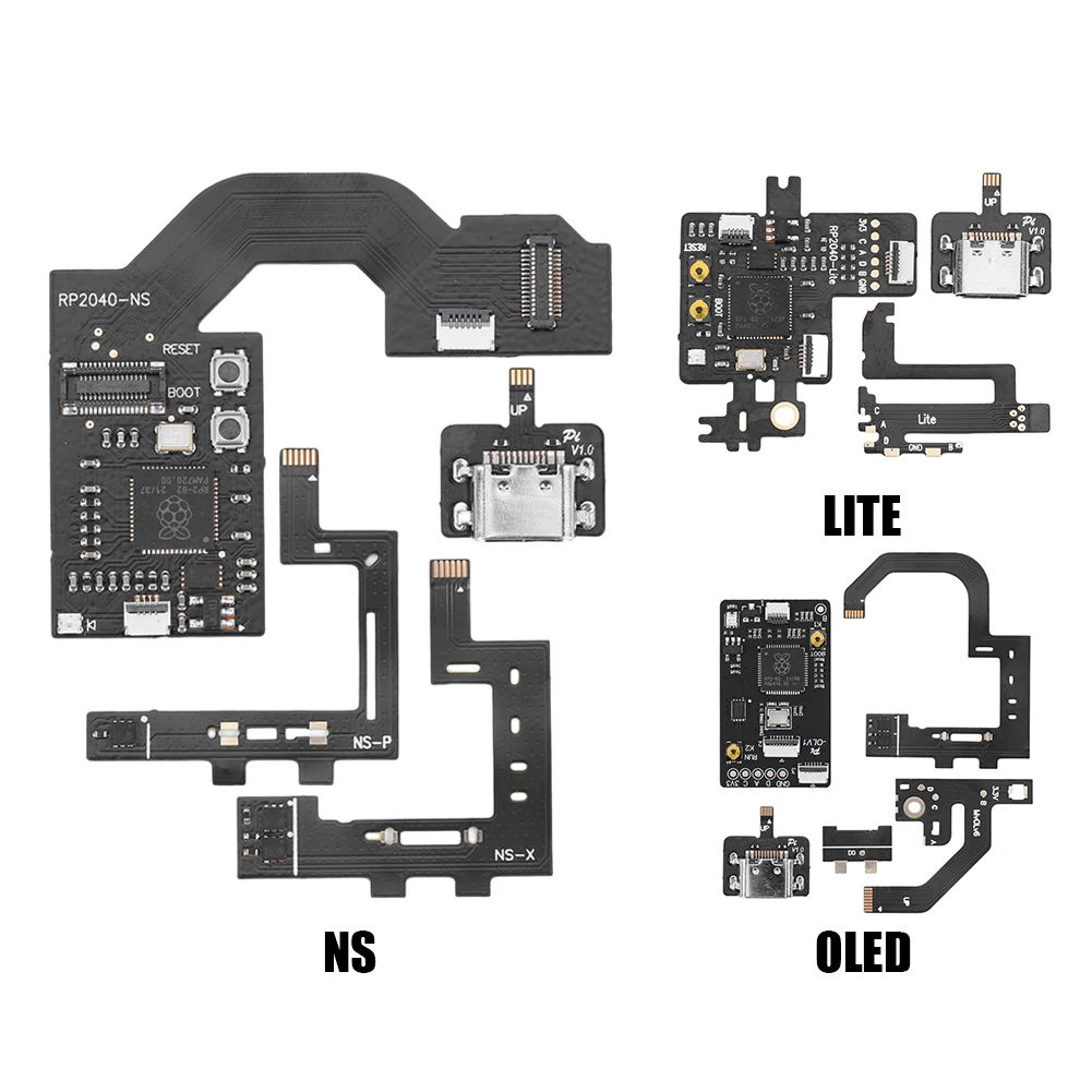 Cable de consola de juegos Raspberry Pi2040, Cable de CPU, piezas de repuesto de Chip, Cable de alimentación para Switch NS/Lite/OLED