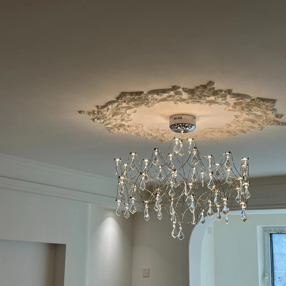 LED French-style Minimalist Crystal Chandelier Living Room Bedroom Firefly-like Stars Dining Room Designer Fixture Indoor Decor