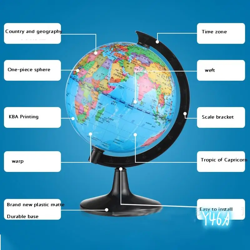 

Small World Globe Portable Rotating Globe Suitable For Learning Geography And Decoration Of Children's Rooms-Y46A