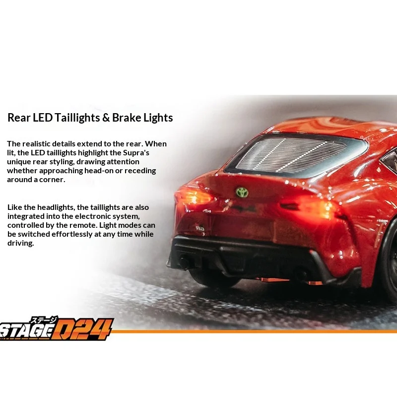 HPI Stage D24 1:24 Mini RC Drift Car Toyota GR Supra Electric Remote Control Racing Model Vehicle With Track Hobby Toy