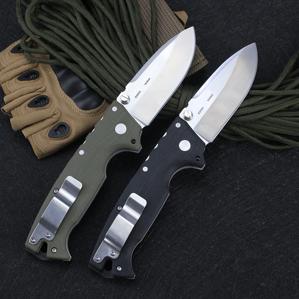 Cold AD10 Knife Folding Pocket Knife S35VN Steel Multifunctional Survival Camping Hunting Knife Professional Knives for Men