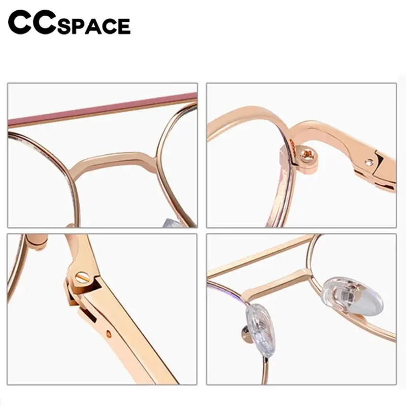 R57523 Stylish Pilot Reading Glasses Women Casual Metal Spring Hinge Optical Presbyopia Eyeglasses Diopter +50+100+150+200+350 image 5