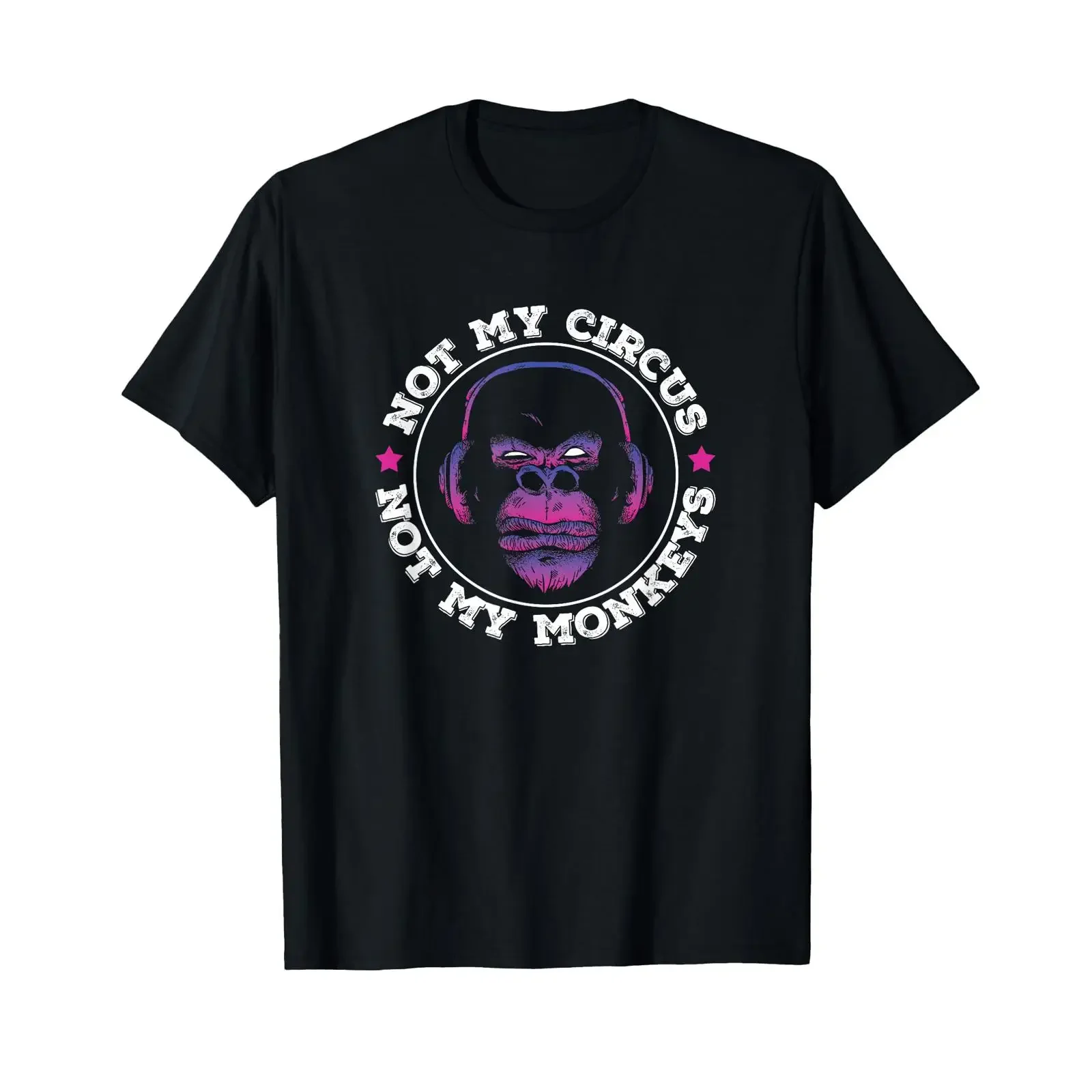 Not My Circus Monkeys Classic Ape T Shirt vintage Washed Stretched homme Top For Everyday Wear Comfortable fashion Stylish