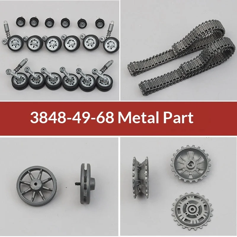 Henglong 1/16 3rd Assault Gun Upgraded Metal Accessories Metal Tracks Road Wheels Alloy Tank Chain Drive Induction Wheel 3848