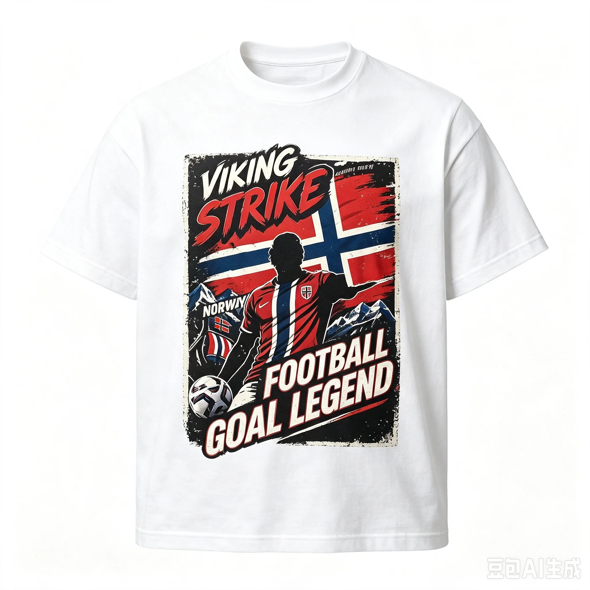 Viking Strike Norway Football Graphic Men T‑Shirt Retro Sport Poster Print Casual Short Sleeve Streetwear Tee