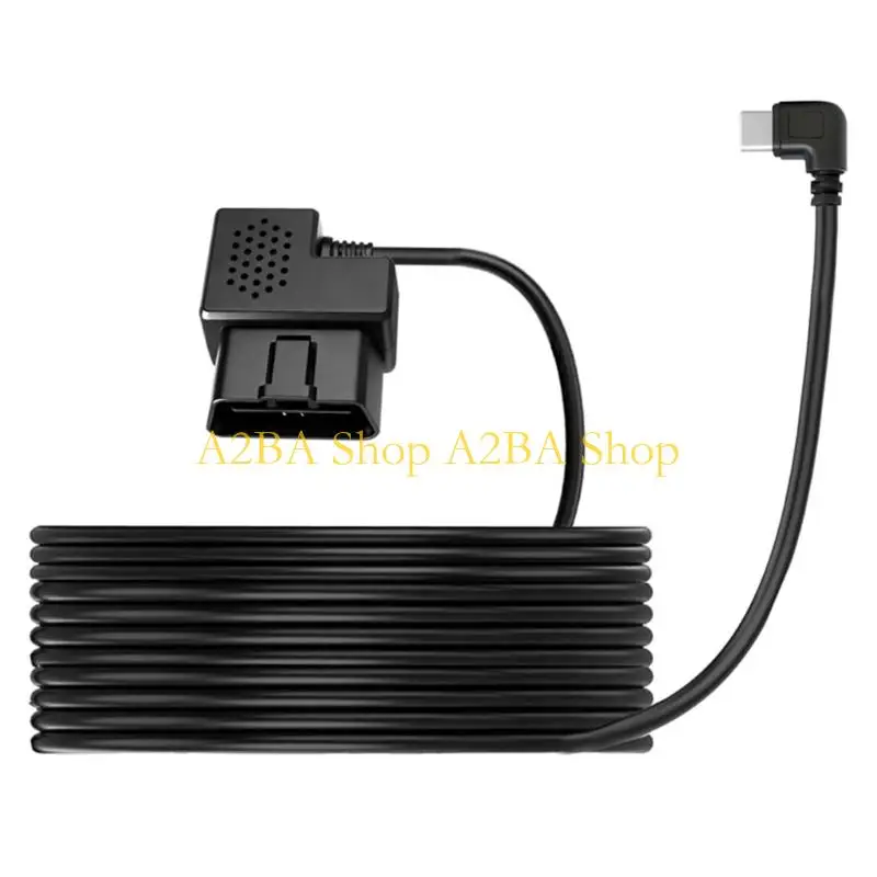 A2BA Long 137Inch Car Power Supply Cable Converts 12V 24V To 5V OBD Power Cable Wide Temperature Ranges Compatibility