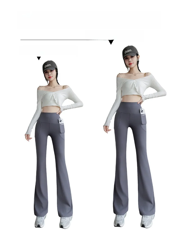 Pantalones de Yoga de cintura alta para mujer, pantalones largos elásticos adelgazantes con Control de barriga y levantamiento de glúteos, Color ocular