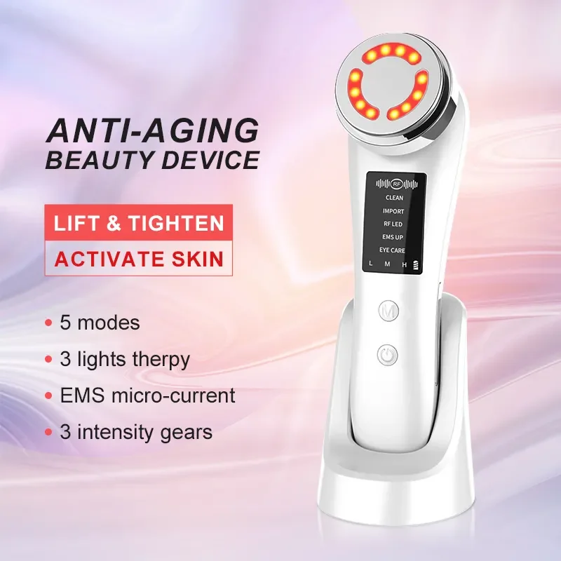 5 In 1 Skin Tightening Lifting LED Facial Skin Rejuvenation Massager Beauty Device