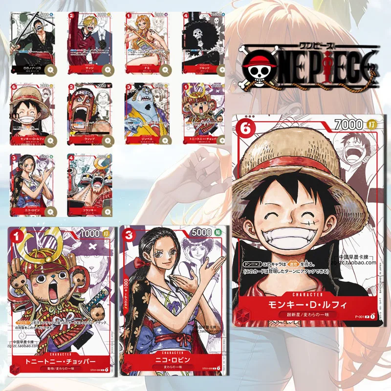 Anime Luffy Nami Nico Robin Tony Tony Chopper ACG OCTG Set of cards DIY homemade cards Game Collection boy Birthday Gift