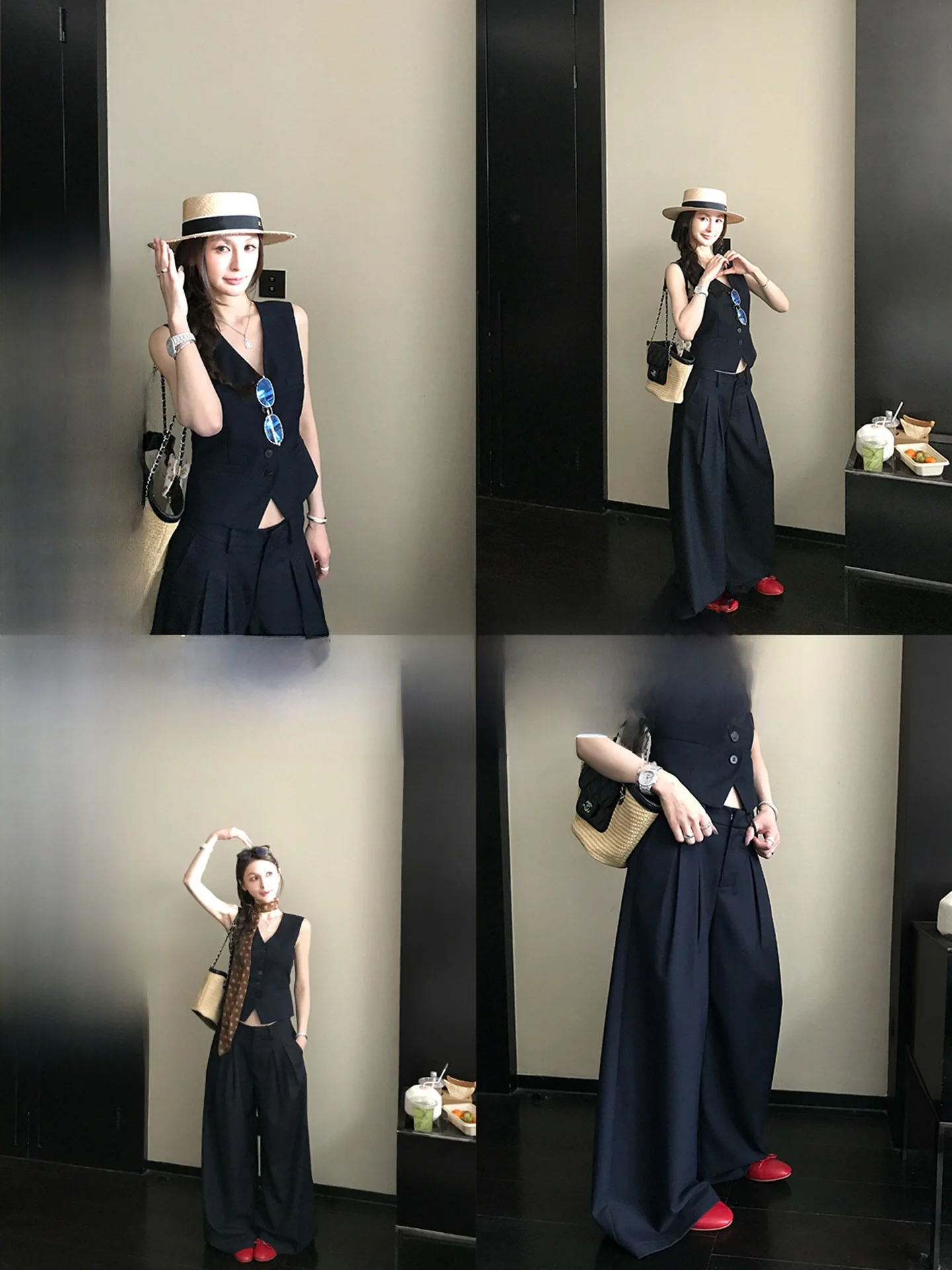 

Modern Slim Fit Wool Linen Suit Vest Set Women's Fashion Spring Outfit Breathable Polyester Rayon Lycra Blend Casual Wear