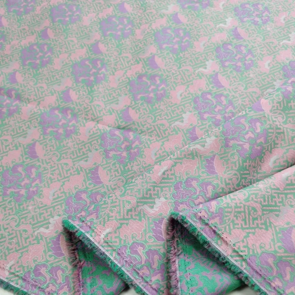 

Jacquard Brocade Fabric for Sewing DIY Cheongsam Dress Ethnic Clothing Fabrics Polyester Material Cloth Wholesale Per Meter