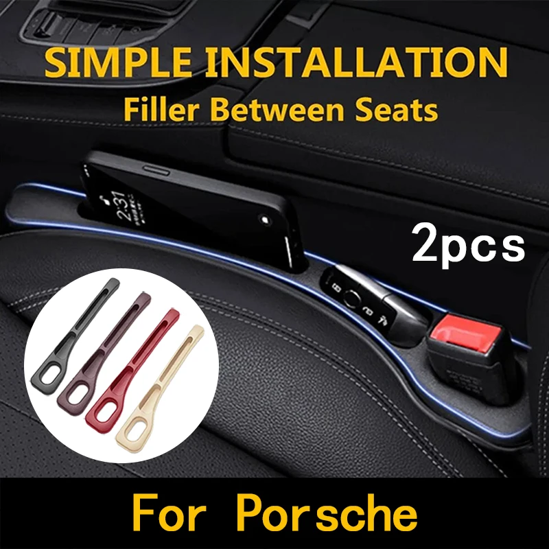 2Pcs for Porsche Panamera Spyder Carrera Macan Boxster Cayman Cayenne 911 970 981 991 Car Seat Gap Leak Proof Strip Accessories
