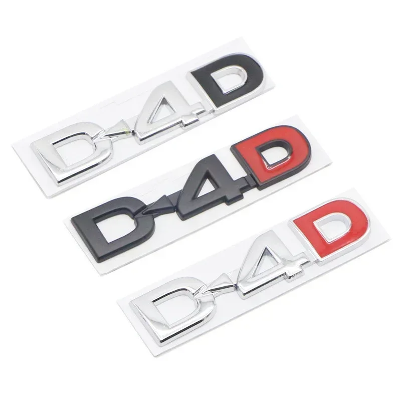 3D Metal D-4D Logo Rear Trunk Badge Emblem Car Sticker Decals for Toyota Land Cruiser Corolla RAV4 Verso Prado Camry Accessories