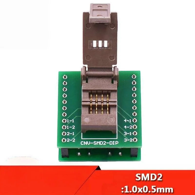 0402 flip type SMD2 aging test seat 0402 chip capacitor resistor gold-plated IC chip fixture burning seat