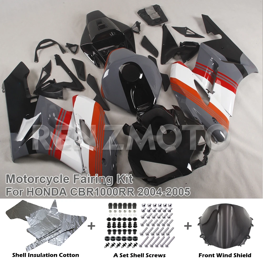 

Комплект обтекателя мотоцикла для Honda CBR1000RR 2004 2005, корпус CBR1000RR 04 05, впрыск 1000RR, усовершенствованная крышка, черный, красный