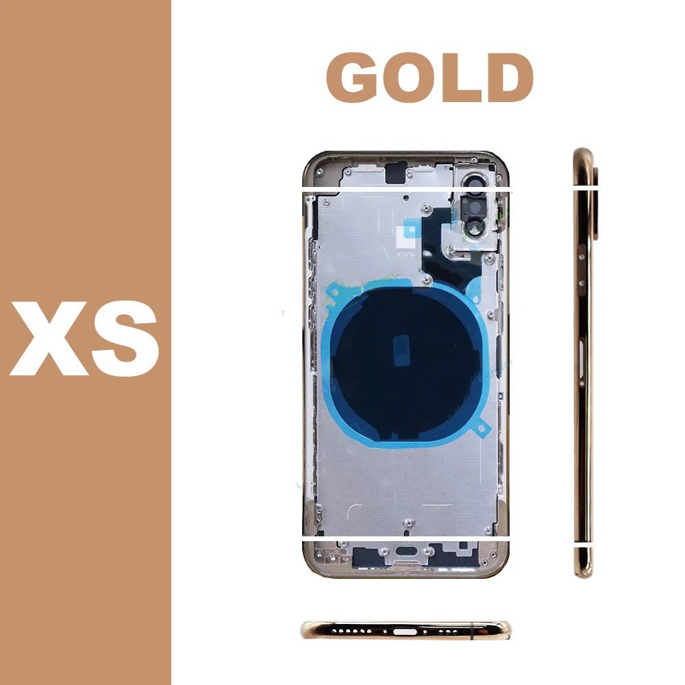 Battery Back Housing For iPhone XS Xsmax Back Cover + Mid Chassis Frame + SIM Tray+Side Key XS MAX Replaced X XR Middle Frame