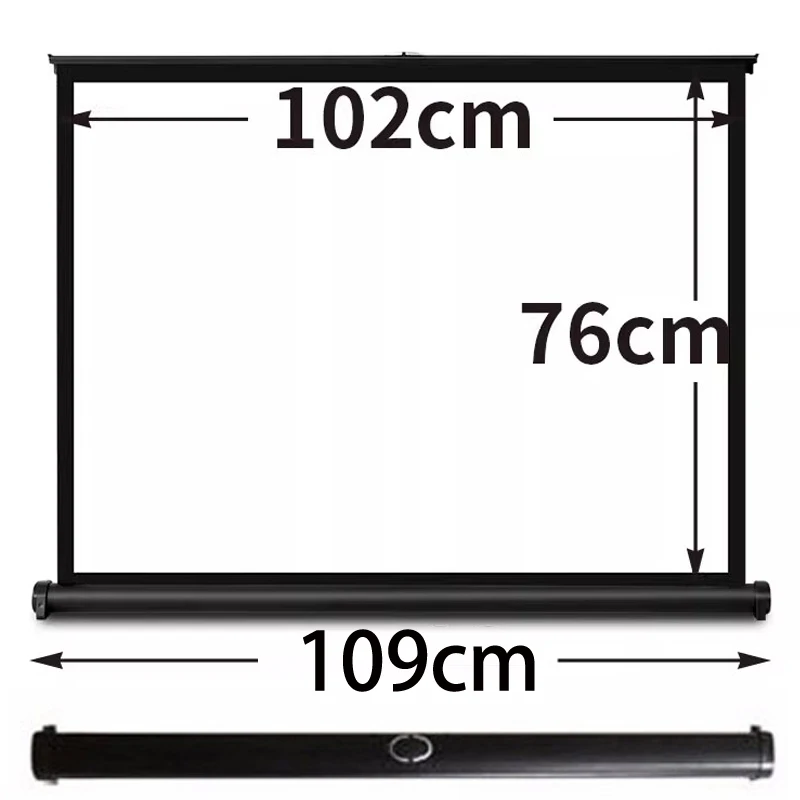 Profesjonalny ekran projekcyjny na biurko 50 cali w formacie 4:3 z torbą transportową, najlepszy do prezentacji biznesowej