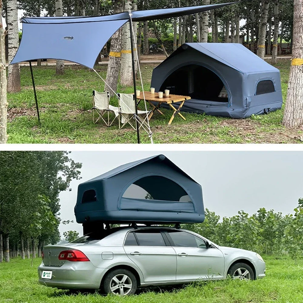 

Heavy Duty Portable Inflatable Roof Top Tent for SUV Outdoor Camping Self-Drive Travel Shell Wings Waterproof Off-Road 4x4 Set