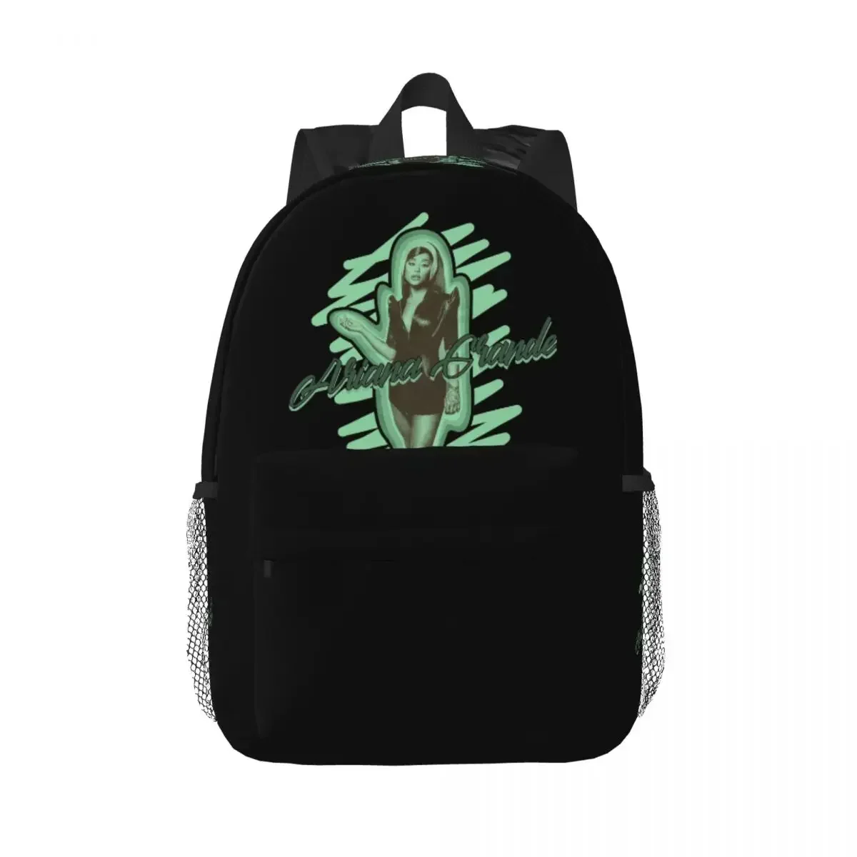 Green Theme SInger Ariana Grande Backpack Hot Sale Daypack Large Capacity Boy Girl BookBag Shoulder Bag for Men Women School Bag