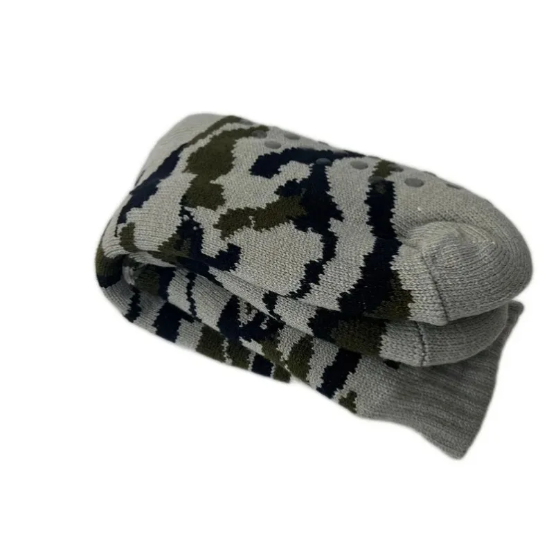 Mens Fuzzy Sock Thermal Winter Warm Soft Non Slip camouflage Fleece Plush Grip Fluffy Sleeping Slipper Sock Male Christmas Gift