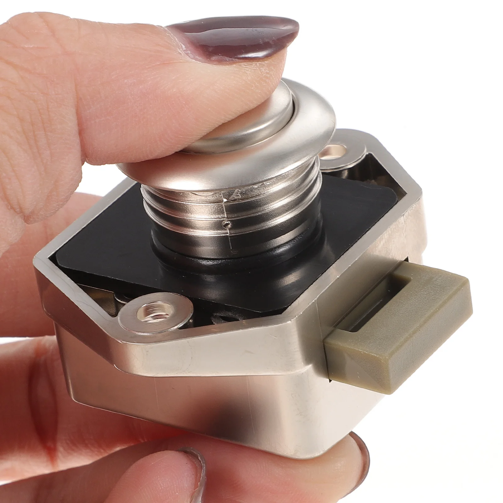 

Cabinet Latch Lock Push Button Mechanism No Key Needed Smooth Operation for Furniture Boat Rv Push Button Latch