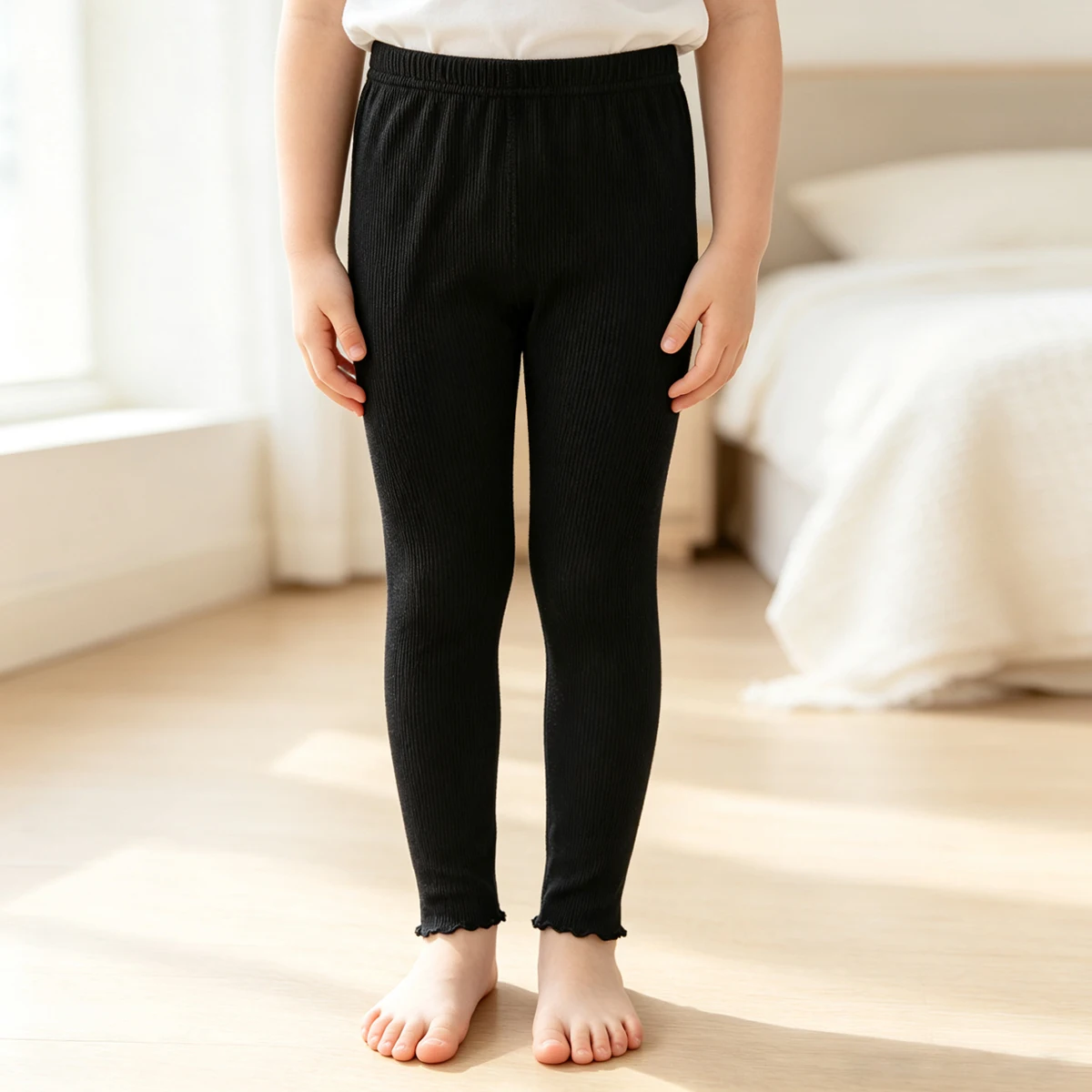 4/5-Piece Set Of Children's Tight Pants Autumn Solid Color Home Pants Comfortable Multi-Functional Casual Daily Slim Pants