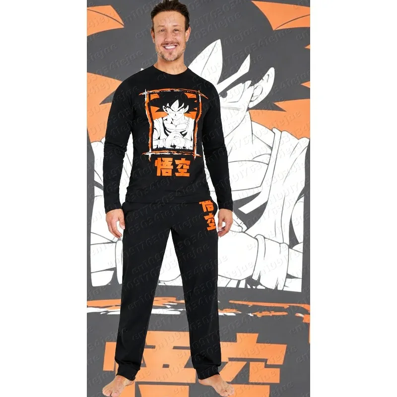 2026 Herbst Dragon Ball 3D-gedruckter Langarm-Hosenanzug für Herren – Neuheit: Anime-bedruckt, bequem, atmungsaktiv, Übergröße, lässig, locker geschnitten