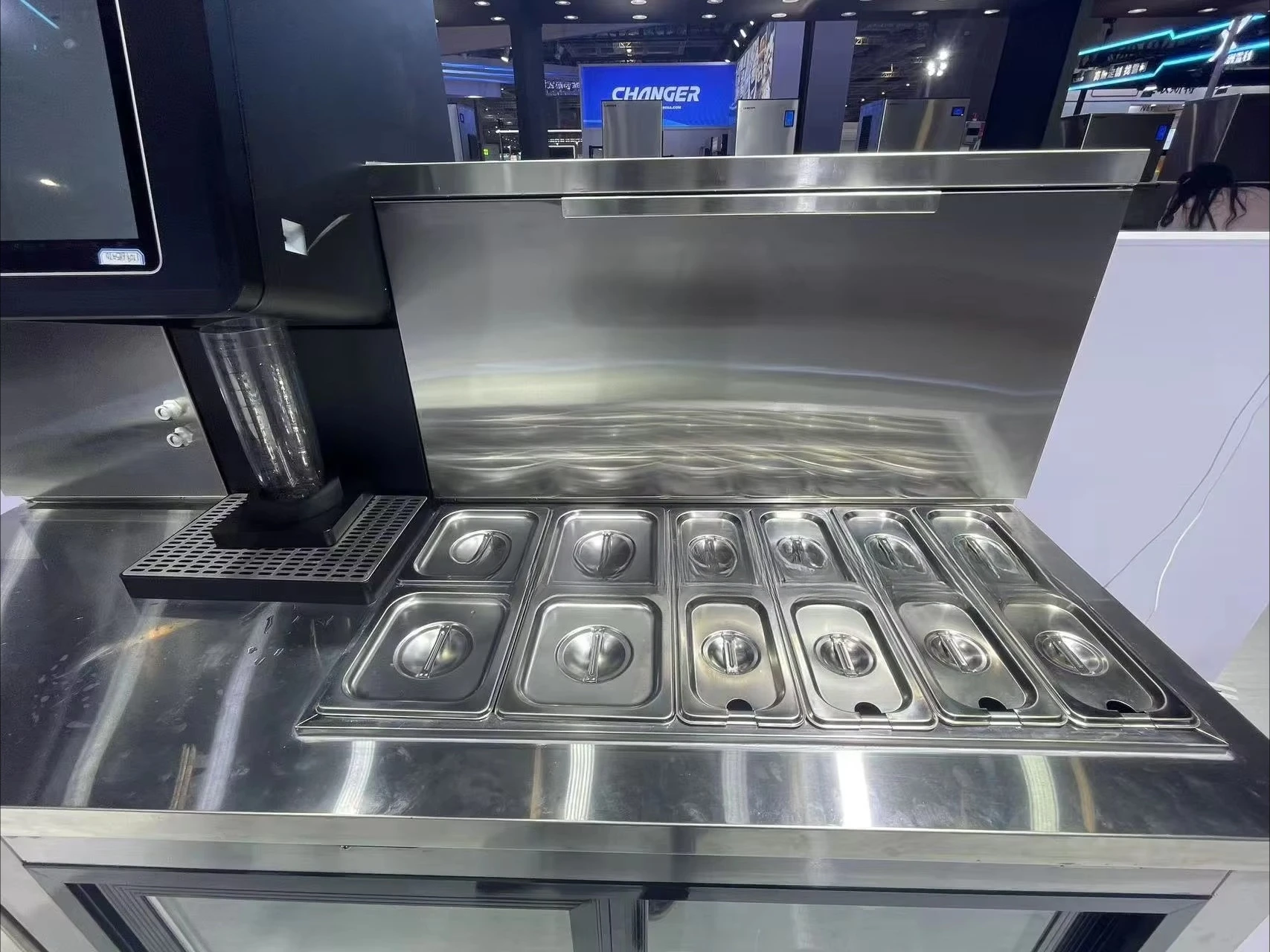 Automatic Stainless Steel Bubble Tea Milk Tea Soybean Milk Cup Machine for Preparing Counter Table With IoT Functionality
