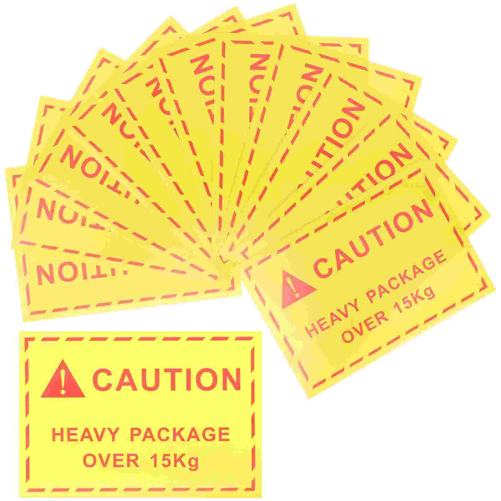 100 Pcs Overweight Warning Stickers Adhesive Decal Packaging Labels Shipping Decals High Contrast Industrial