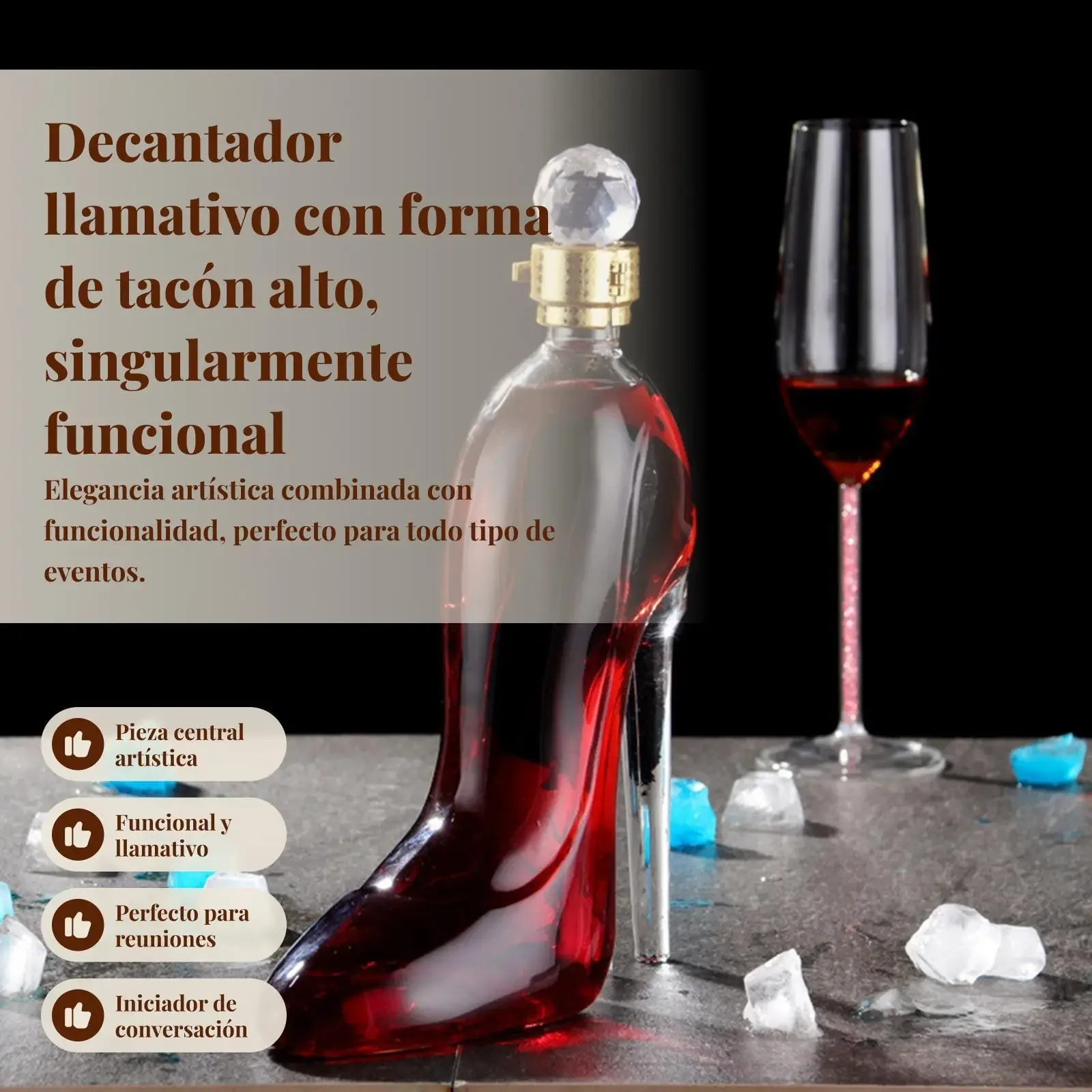 Novelty High Heel Shoe Shaped Whiskey Decanter 350ml 700ml Crystal Glass Liquor Dispenser For Vodka Rum Merlot Gift For Women
