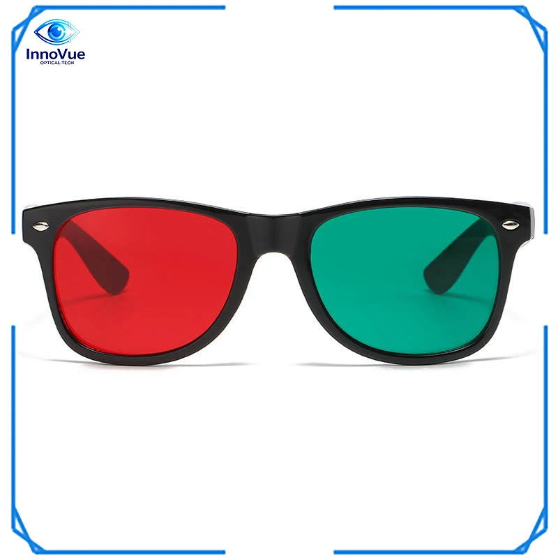 Red Green Lens for Binocular Vision Training and Color Perception Testing with Precision Optical Filters 2 Pieces Set