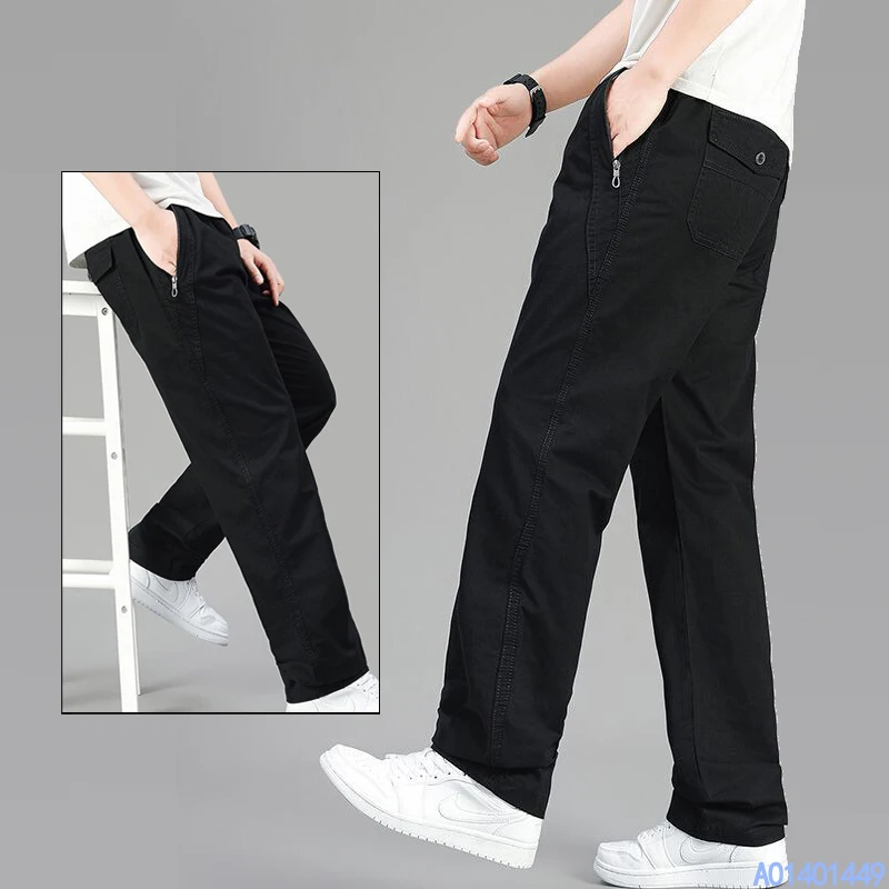 

Quality Men's Cotton Cargo Pants Casual Multiple Pocket Tacitcal Pants Spring Autumn Outdoor Camping Hiking Work Pants