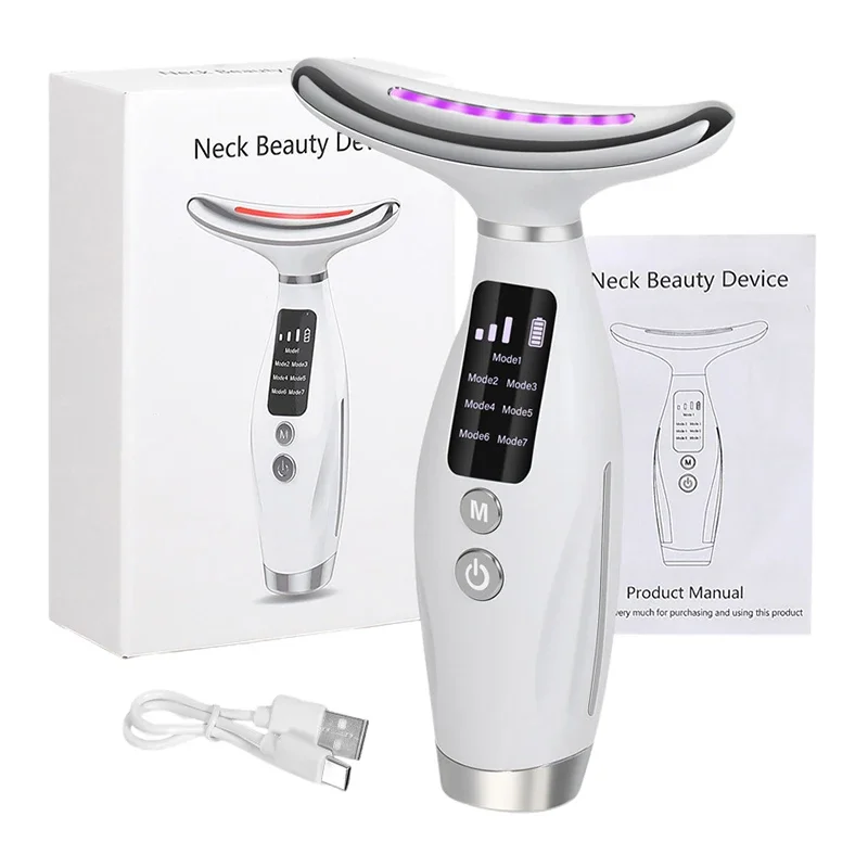 Neck Face Beauty Device Vibration Massage For Face And Neck Personal Ccare Skindion Home Use Beauty Device Face Lifting Machine