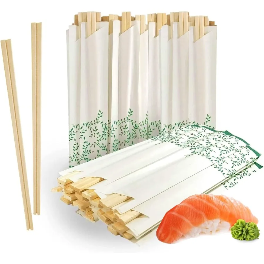 

200 Pairs Wooden Chopsticks for Dining and Takeout Meals I Solid Wood Construction with No Splinters I Smooth and Sturdy Design
