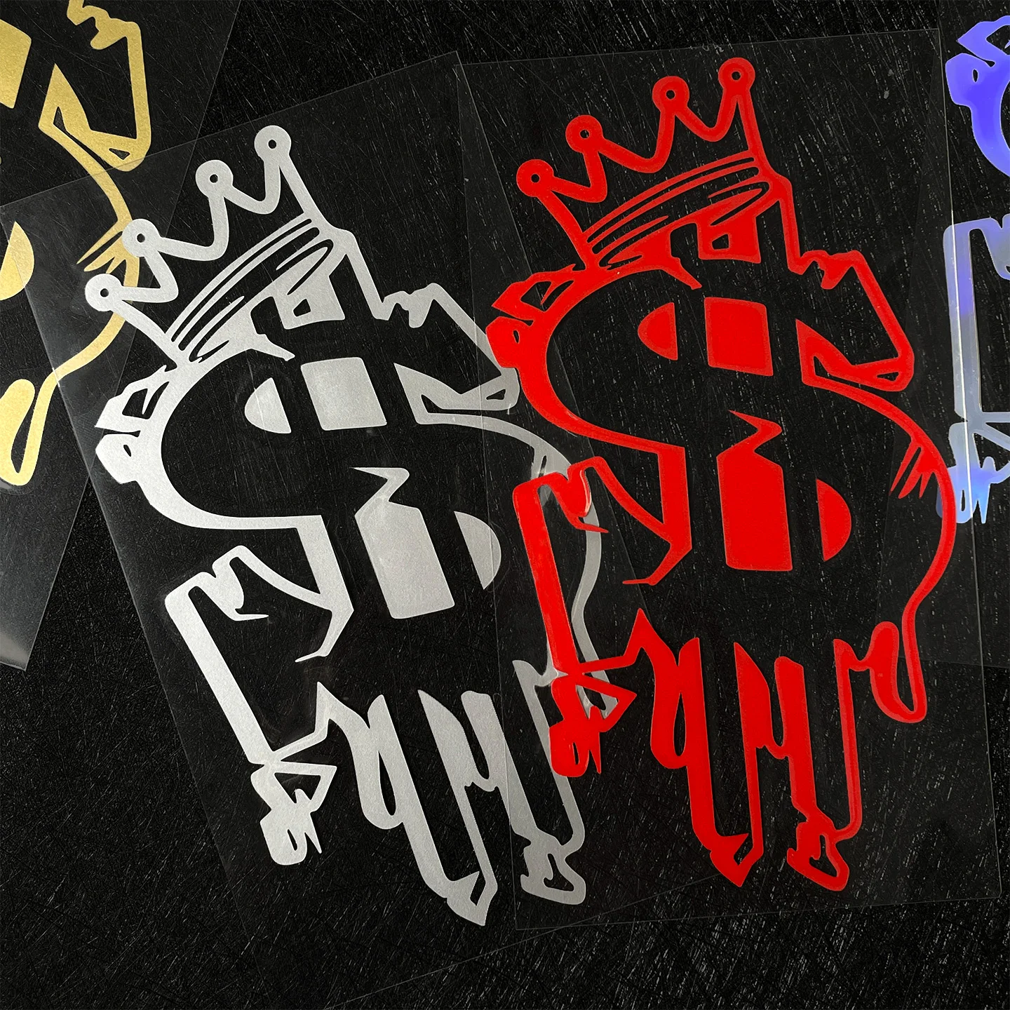 Crown Dollar Vinyl Motorcycle Stickers Motorbike Helmet Tank Body Decoration Decal Personalized Motorcycles Accessories