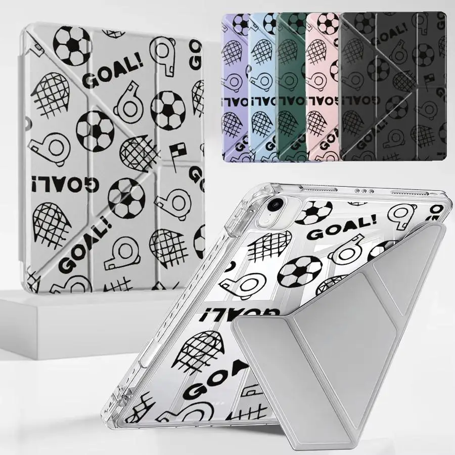 

Holder Cover Tablet Case For iPad Pro 2025 Pro 11th 10th 9th 8th 7th 12.9inch Air 4 5 M3 M2 M4 11inch Mini 6 7 Y-Fold Black