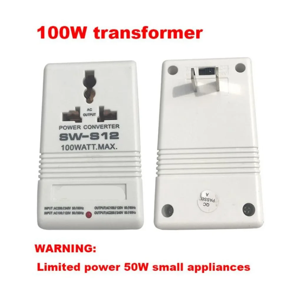 Step UP or Down Voltage Converter Transformer 100W, Convert 110/120V to 220/240V, Wide Range of Uses, Compact and Lightweight