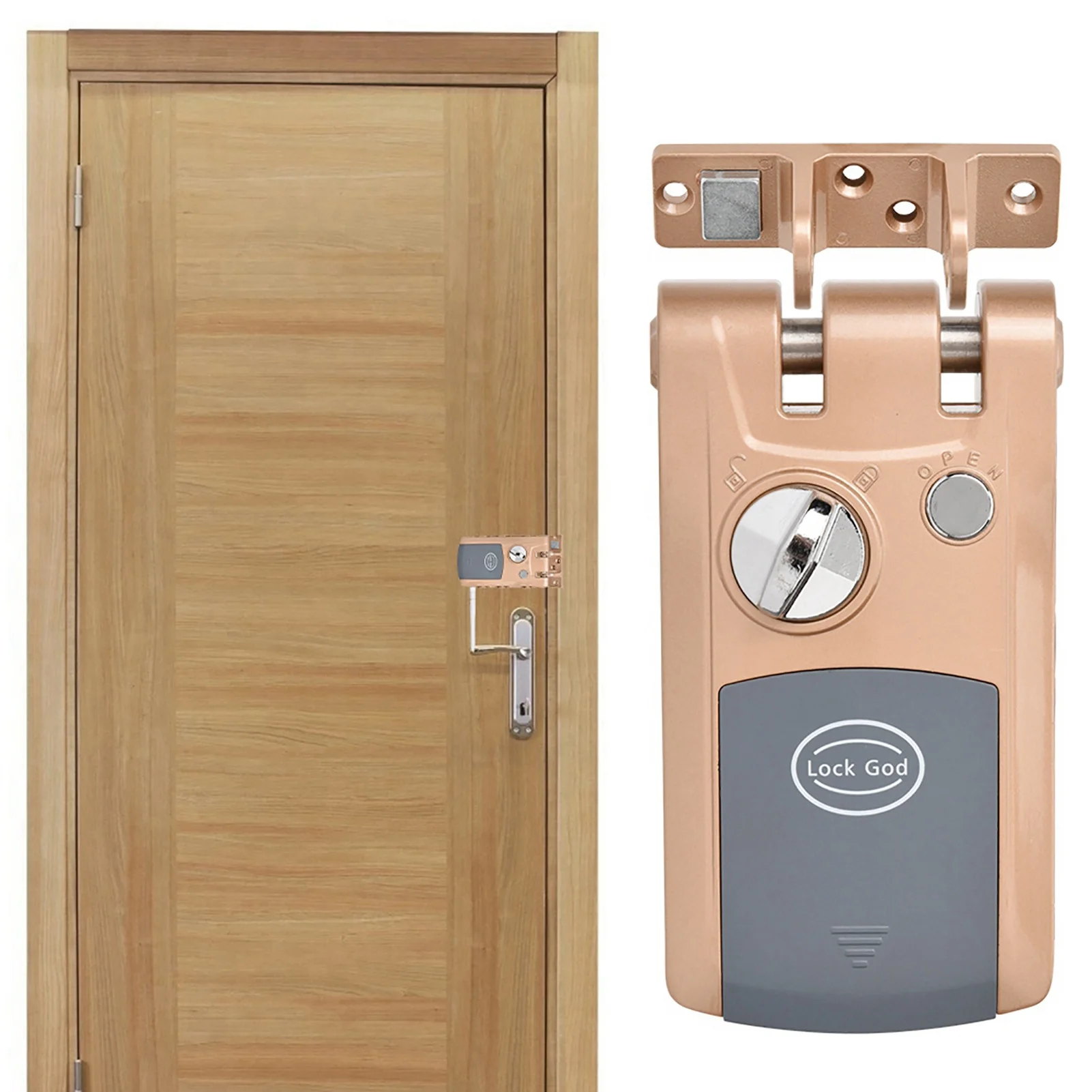 

Home Security Intelligent Lock Anti theft Keyless Lock with Four Remote Controllers Home Remote Control Lock Remote Control Lock