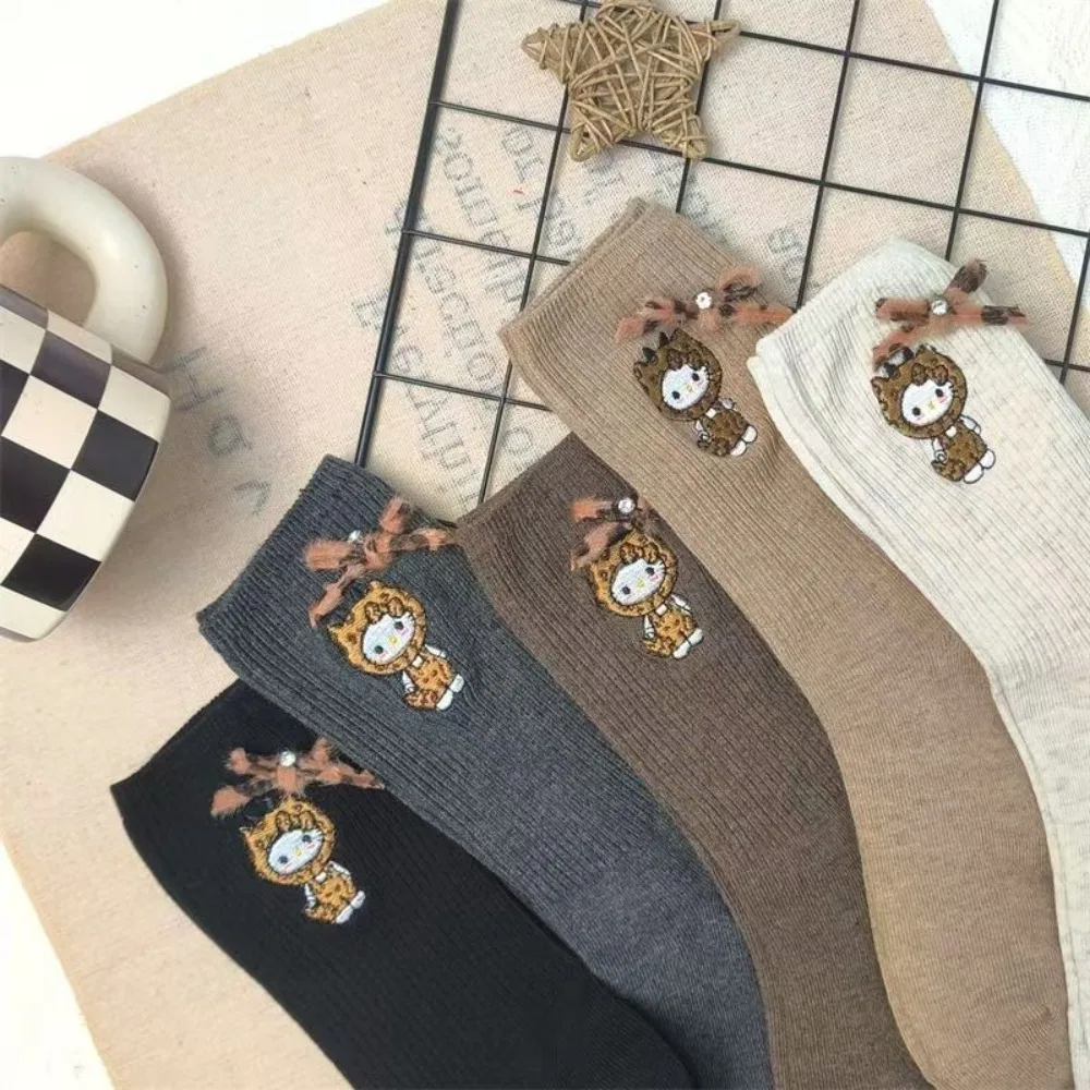 

Новые модные женские носки с рисунком котенка и рождественские универсальные носки, легкие дышащие удобные повседневные носки