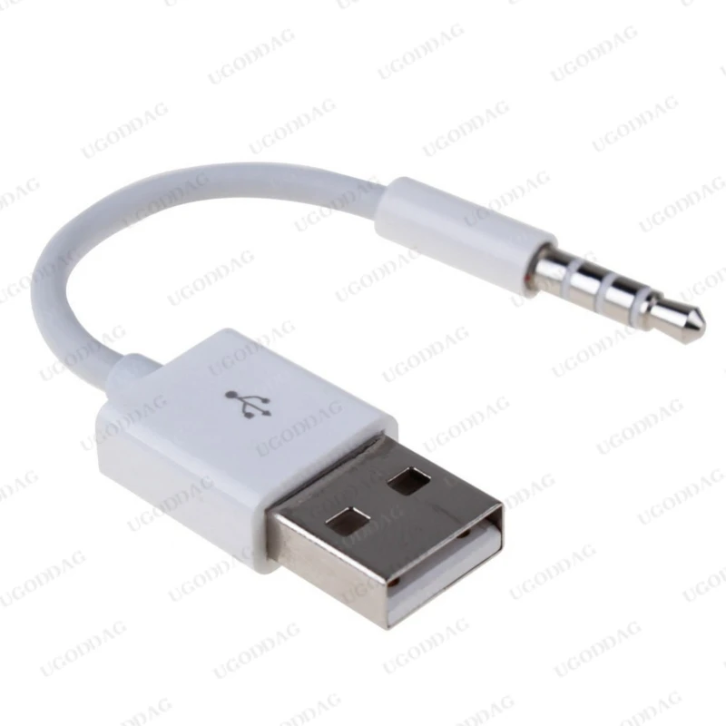 3.5mm złącze USB przeniesienia z roku 2.0, Adapter Audio kabel przewód z męskiego na męskie przewód AUX konwerter dla Apple iPod Shuffle 3rd 4th 5th