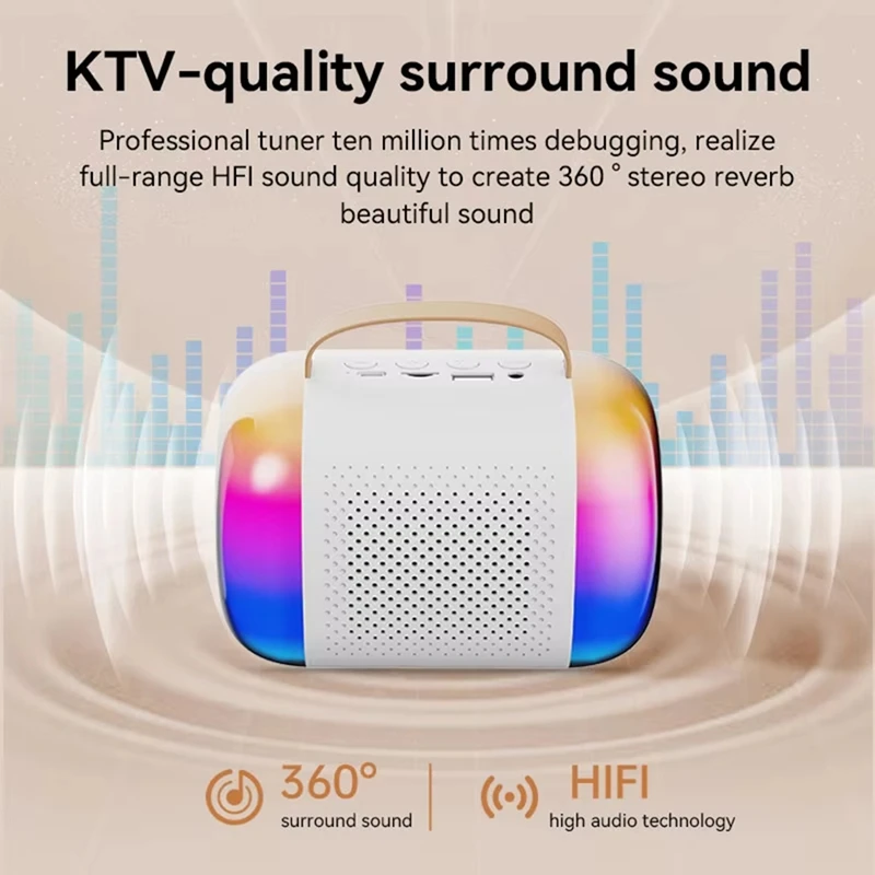 K Song Bluetooth Speaker Microphone Audio Microphone Karaoke Children's Portable Home K-Song Integrated Stereo