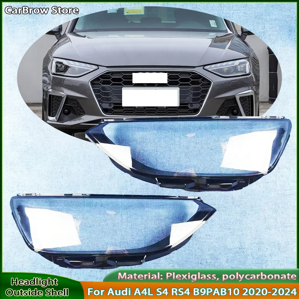 

Headlamp Cover Replace Original Lampshade For Audi A4 A4L S4 RS4 B9PAB10 2020 2021 2022 2023 Transparent Headlight Shell