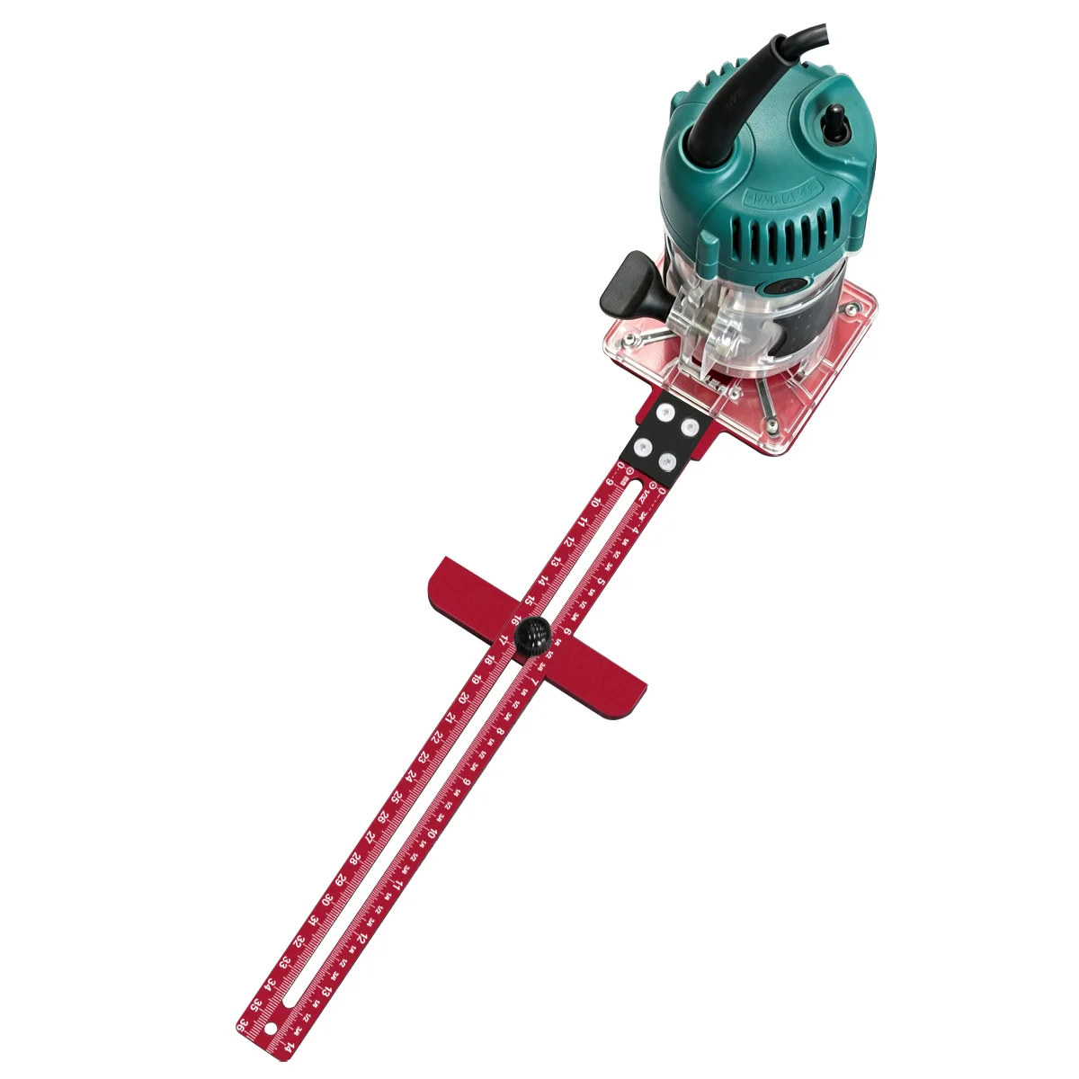 4-in-1-Holzbearbeitungs-Fräseinsatz für Kreisschnitte, CNC-Aluminium-Fräsbasis, verstellbarer Positionierer für Rundlochöffnungen und Rillen – Detail 6